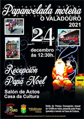 Fechas, información, programa, cartel, imágenes, mapa y ubicación de Papanoelada Moteira - Recepción de Papá Noel  en  O Valadouro