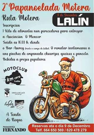 Fechas, información, programa, cartel, imágenes, mapa y ubicación de Papanoelada Motera  en  Lalín