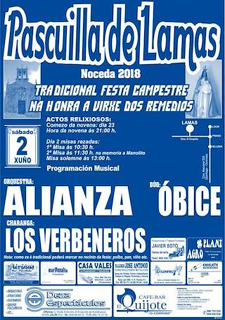 Fechas, información, programa, cartel, imágenes, mapa y ubicación de Pascuilla de Lamas - Virxe dos Remedios  en  Lalín