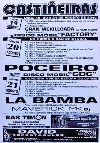 Patronais en Castiñeiras en Ribeira