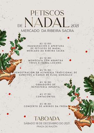 Fechas, información, programa, cartel, imágenes, mapa y ubicación de Petiscos de Nadal  en  Taboada