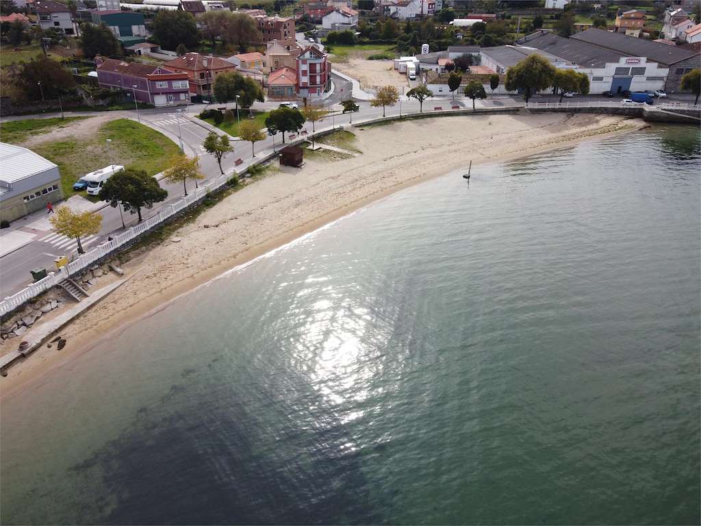 Playa do Preguntoiro en Vilagarcía de Arousa