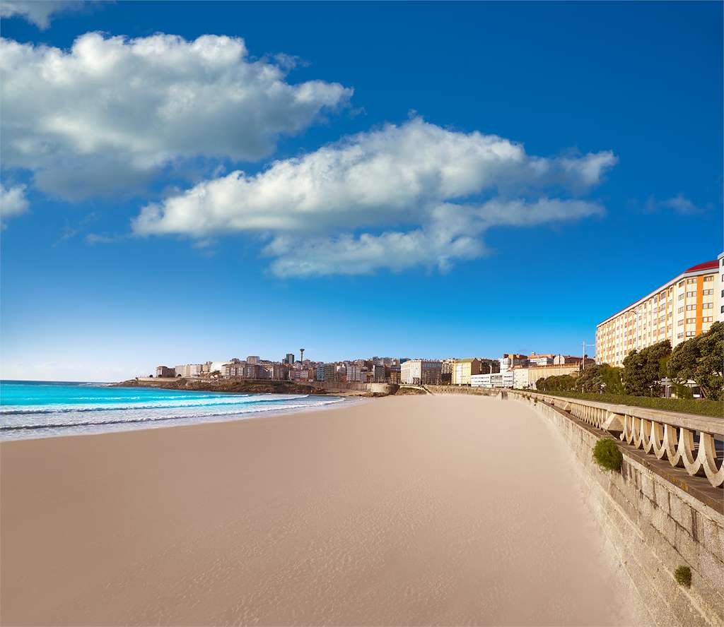 Playa Riazor en A Coruña