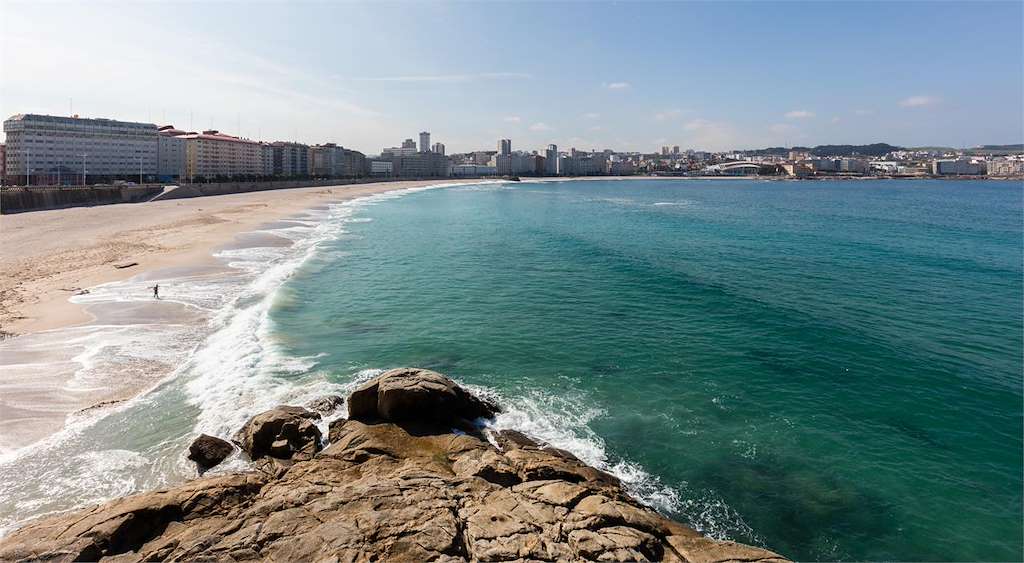 Playa Riazor en A Coruña