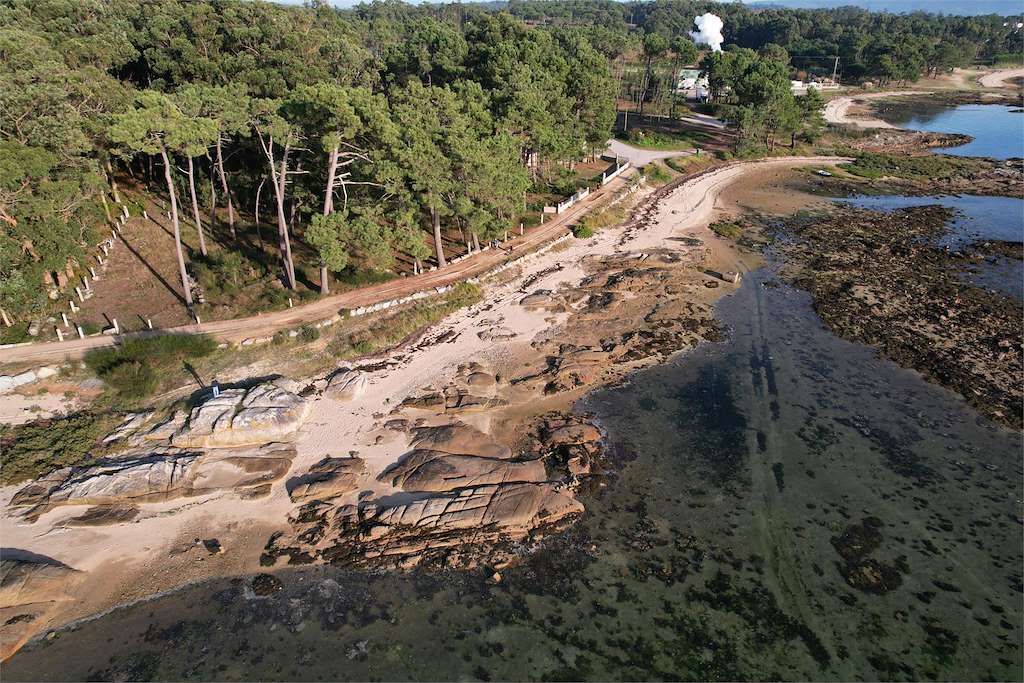 Playa Roza da Vila en Vilanova de Arousa