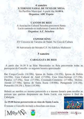 Programa de Nadal - Cabalgata de Reis en Moraña