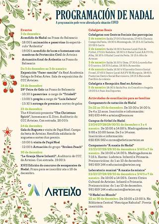 Fechas, información, programa, cartel, imágenes, mapa y ubicación de Programa de Nadal - Cabalgata de Reis  en  Arteixo