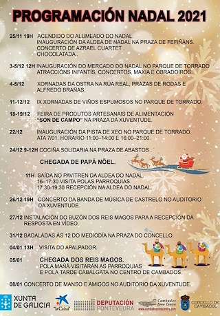Fechas, información, programa, cartel, imágenes, mapa y ubicación de Programa de Nadal - Cabalgata de Reis  en  Cambados