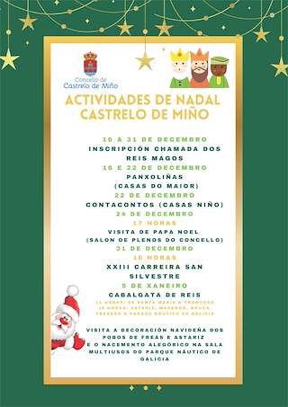Fechas, información, programa, cartel, imágenes, mapa y ubicación de Programa de Nadal - Cabalgata de Reis  en  Castrelo de Miño