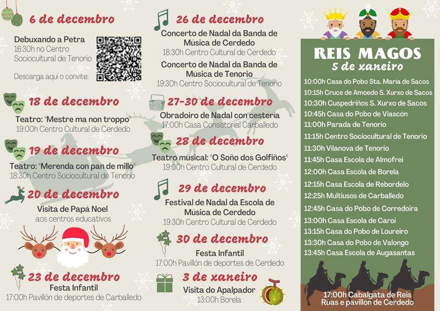 Programa de Nadal - Cabalgata de Reis en Cerdedo-Cotobade