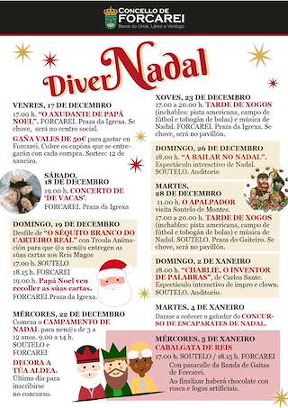 Fechas, información, programa, cartel, imágenes, mapa y ubicación de Programa de Nadal - Cabalgata de Reis  en  Forcarei