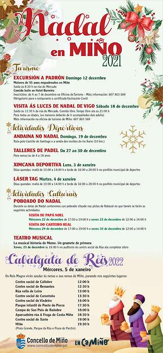 Fechas, información, programa, cartel, imágenes, mapa y ubicación de Programa de Nadal - Cabalgata de Reis  en  Miño