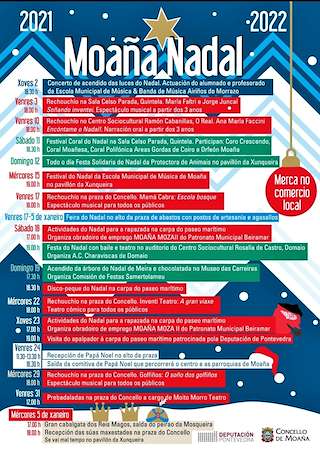 Fechas, información, programa, cartel, imágenes, mapa y ubicación de Programa de Nadal - Cabalgata de Reis  en  Moaña