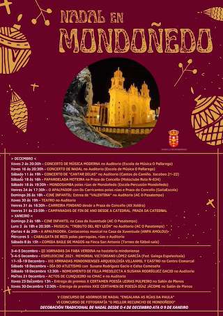 Fechas, información, programa, cartel, imágenes, mapa y ubicación de Programa de Nadal - Cabalgata de Reis  en  Mondoñedo