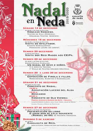 Fechas, información, programa, cartel, imágenes, mapa y ubicación de Programa de Nadal - Cabalgata de Reis   en  Neda