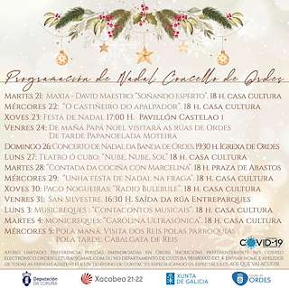 Fechas, información, programa, cartel, imágenes, mapa y ubicación de Programa de Nadal - Cabalgata de Reis  en  Ordes