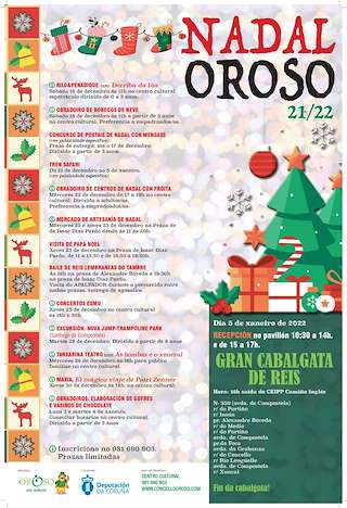 Fechas, información, programa, cartel, imágenes, mapa y ubicación de Programa de Nadal - Cabalgata de Reis   en  Oroso