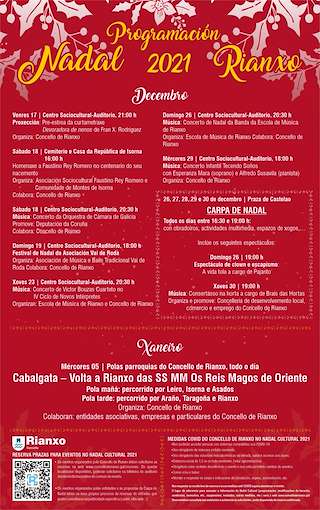 Fechas, información, programa, cartel, imágenes, mapa y ubicación de Programa de Nadal - Cabalgata de Reis  en  Rianxo