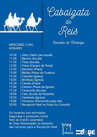Fechas, información, programa, cartel, imágenes, mapa y ubicación de Programa de Nadal - Cabalgata de Reis  en  Vimianzo