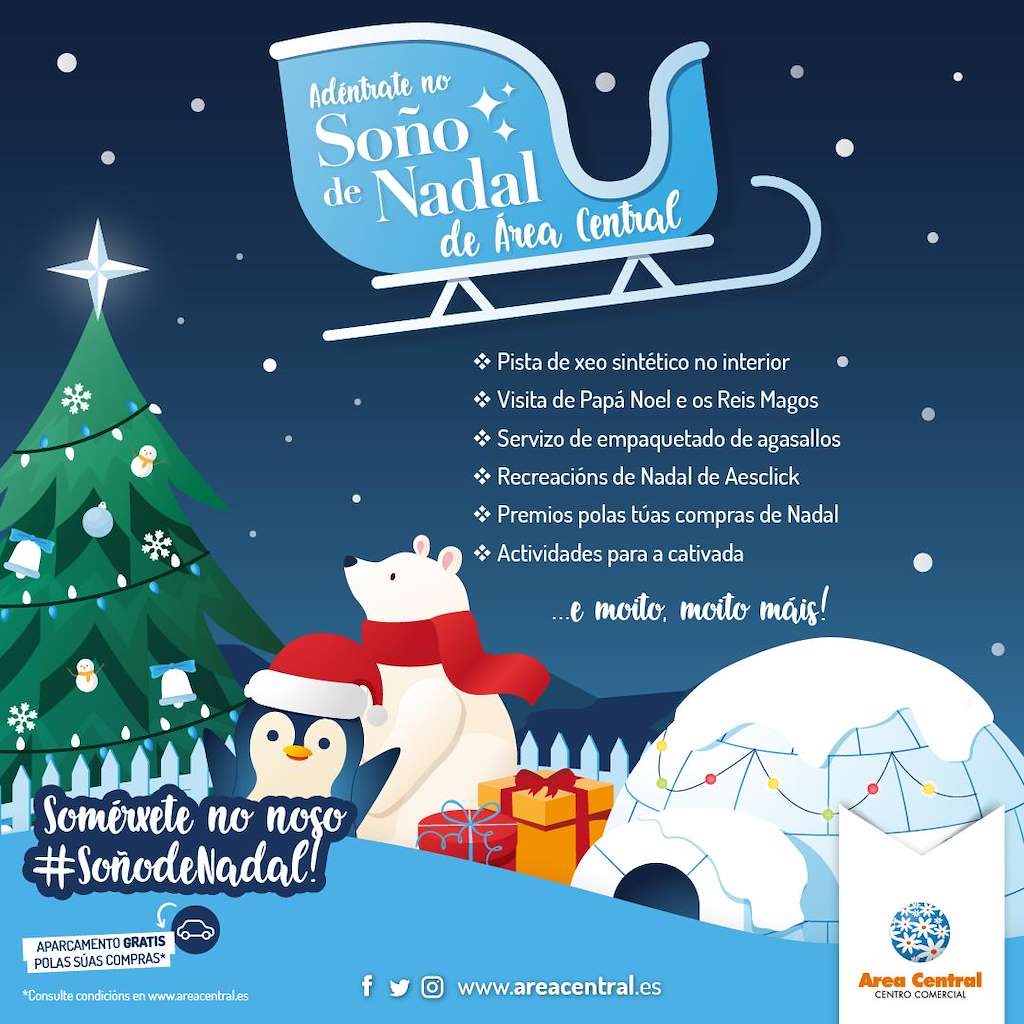 Programa de Nadal do Área Central en Santiago de Compostela