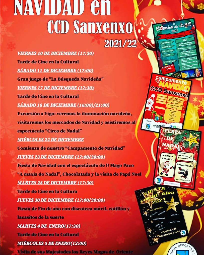 Programa de Nadal en CCD Sanxenxo
