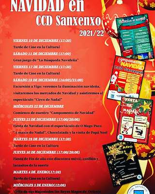 Fechas, información, programa, cartel, imágenes, mapa y ubicación de Programa de Nadal en CCD Sanxenxo