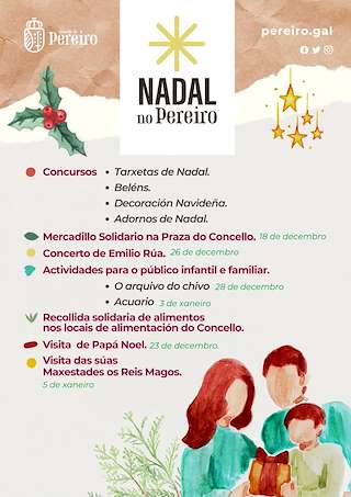 Fechas, información, programa, cartel, imágenes, mapa y ubicación de Programa de Nadal - Visita dos Reis Magos  en  O Pereiro de Aguiar