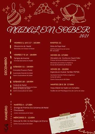 Fechas, información, programa, cartel, imágenes, mapa y ubicación de Programa de Nadal - Visita dos Reis Magos  en  Sober