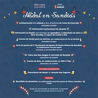 Fechas, información, programa, cartel, imágenes, mapa y ubicación de Programa de Nadal - Visita dos Reis  en  Sandiás