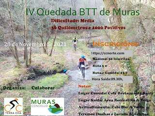 Fechas, información, programa, cartel, imágenes, mapa y ubicación de VI Quedada BTT  en  Muras