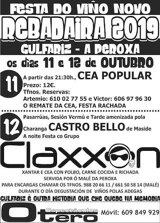 Fechas, información, programa, cartel, imágenes, mapa y ubicación de Rebadaira - Festa do Viño  en  A Peroxa