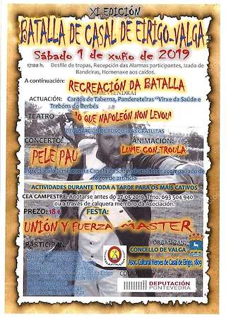 Fechas, información, programa, cartel, imágenes, mapa y ubicación de Recreación Batalla Casal do Eirigo  en  Valga