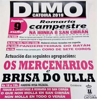 Fechas, información, programa, cartel, imágenes, mapa y ubicación de Romaría Campestre de San Cibrán de Dimo  en  Catoira