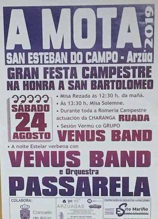 Fechas, información, programa, cartel, imágenes, mapa y ubicación de Romaría da Mota Pequena  en  Arzúa