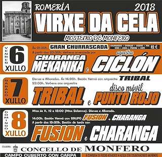 Fechas, información, programa, cartel, imágenes, mapa y ubicación de Romaría da Nosa Señora de Cela (2024)  en  Monfero