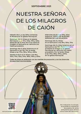 Fechas, información, programa, cartel, imágenes, mapa y ubicación de Romaría da Nosa Señora dos Miragres de Caión  en  Laracha
