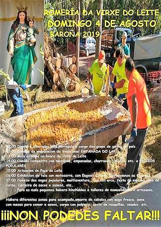 Fechas, información, programa, cartel, imágenes, mapa y ubicación de Romaría da Virxe do Leite de Baroña  en  Porto do Son
