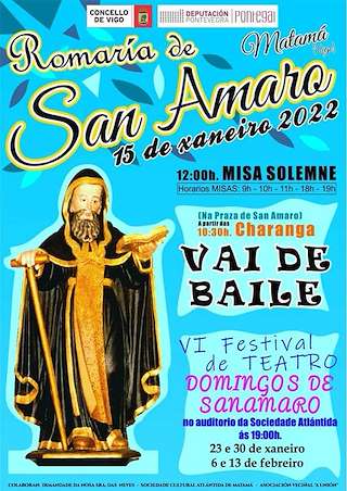 Fechas, información, programa, cartel, imágenes, mapa y ubicación de Romaría de San Amaro de Matamá  en  Vigo