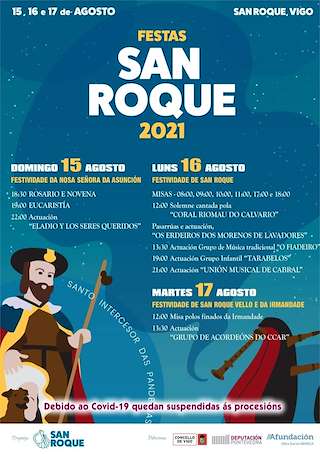 Fechas, información, programa, cartel, imágenes, mapa y ubicación de Romaría de San Roque  en  Vigo