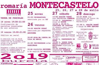 Fechas, información, programa, cartel, imágenes, mapa y ubicación de Romaría e Subida ó Monte Castelo  en  Burela