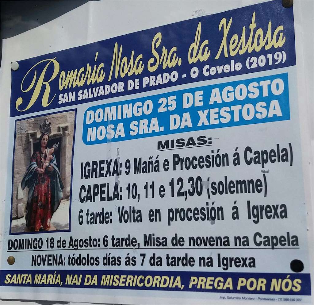 Romaría Nosa Sra. da Xestosa de San Salvador de Prado en Covelo