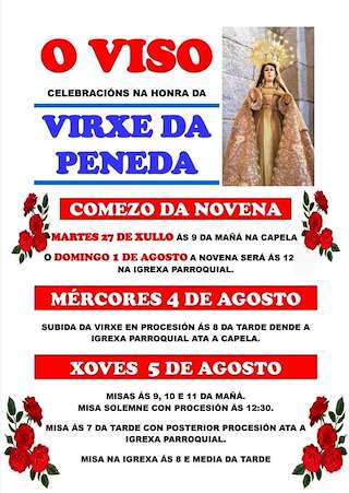 Fechas, información, programa, cartel, imágenes, mapa y ubicación de Romería da Peneda de O Viso  en  Redondela
