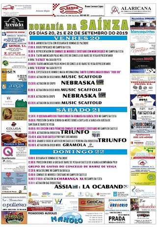 Fechas, información, programa, cartel, imágenes, mapa y ubicación de Romería da Saínza e Nosa Señora da Mercé  en  Rairiz de Veiga
