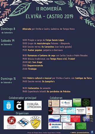 Fechas, información, programa, cartel, imágenes, mapa y ubicación de IV Romería de Elviña e Castro  en  A Coruña