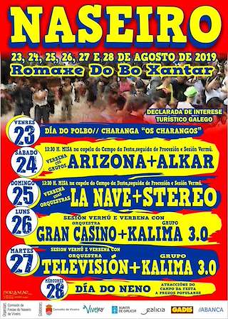 Fechas, información, programa, cartel, imágenes, mapa y ubicación de Romería de Naseiro - Romaxe do Bo Xantar  en  Viveiro