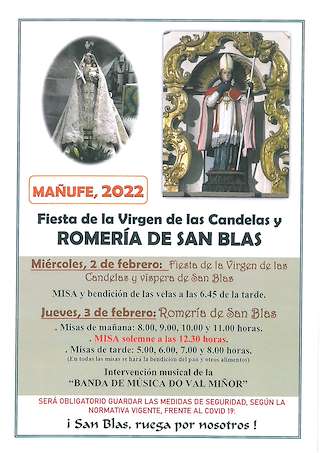 Fechas, información, programa, cartel, imágenes, mapa y ubicación de Romería de San Blas de Mañufe  en  Gondomar
