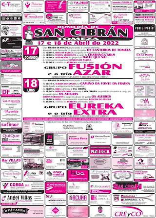 Fechas, información, programa, cartel, imágenes, mapa y ubicación de Romería de San Cibrán de Tomeza  en  Pontevedra