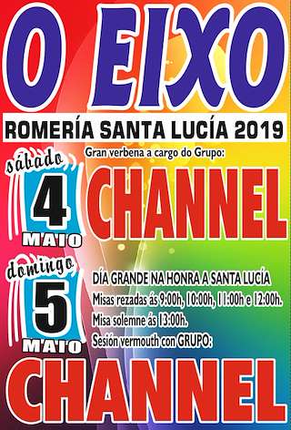 Fechas, información, programa, cartel, imágenes, mapa y ubicación de Romería de Santa Lucía do Eixo  en  Santiago de Compostela