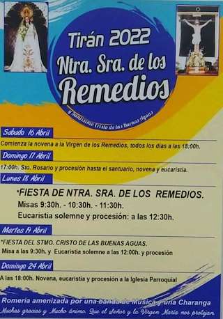 Fechas, información, programa, cartel, imágenes, mapa y ubicación de Romería dos Remedios de Tirán  en  Moaña