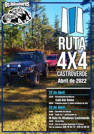 Fechas, información, programa, cartel, imágenes, mapa y ubicación de V Ruta 4x4  en  Castroverde